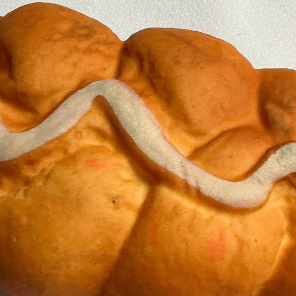 Pretend Bread Croissant Keychain with written Mayonnaise - Picture 12 of 14